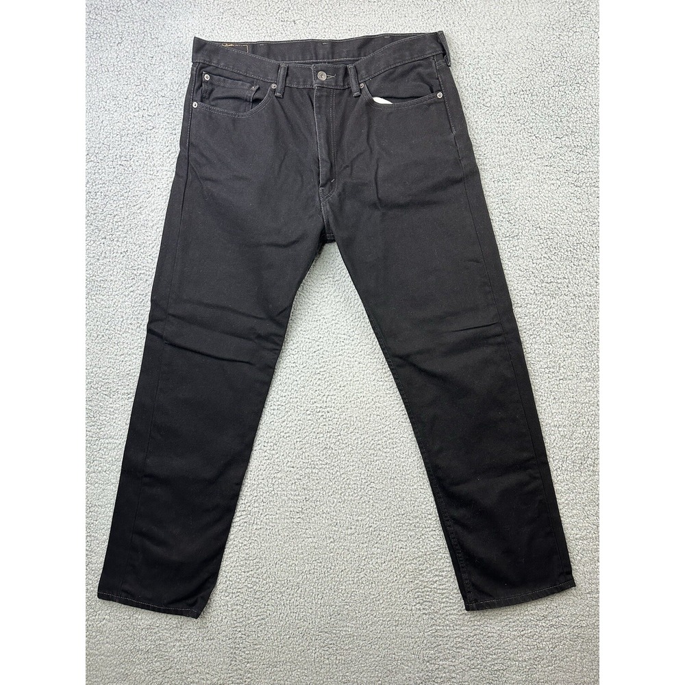 Levis 505 Jeans Men 38x32 Black Straight Leg Regular Fit Denim